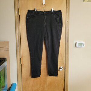 Lane Brayant Mid Rise Skinny Jeans Womens 22 Black